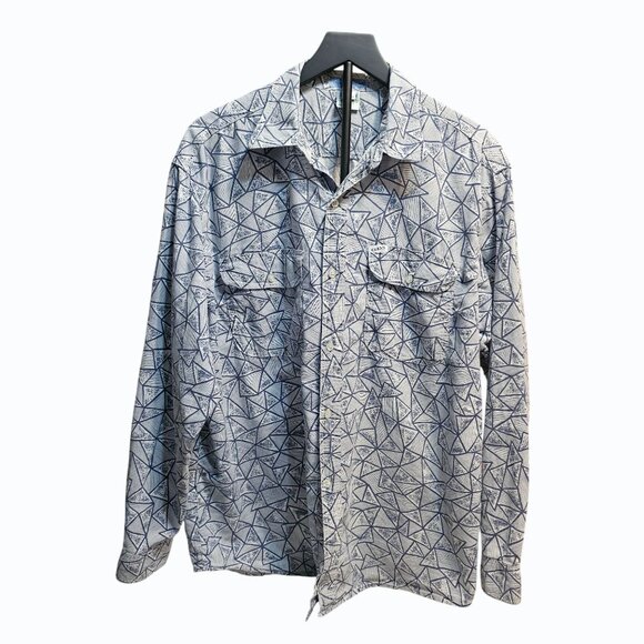 Vtg 90s Guess Jeans Button Up L/S Men's Shirt Georges Marciano USA Size 3 SPOT - Picture 4 of 11